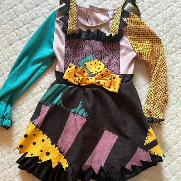 Colorful Patchwork Kids Costume with Wig - Picture 6 of 7